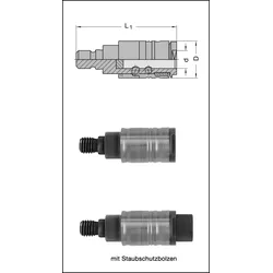 JSO JSOfix Schnellwechselfutter d=10mm, S=M10 mit Passsitz 11mm, einteilig, - 21480-0-21056-L