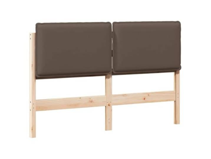 Makastle Kopfteil Braun 165,5 cm Massivholz Kiefer gepolstert Weiche Polsterung