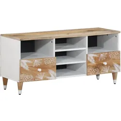 vidaXL TV-Schrank 100x33,5x46 cm Massivholz Mango