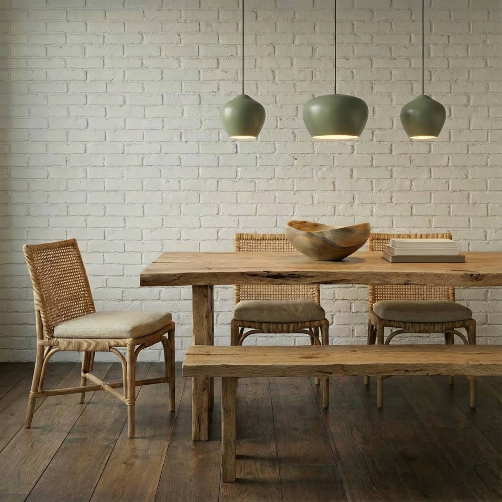 Pendant Light Malisa Lucande, dimmable, Green, Living / Dining Room, metal, Scandinavian, Ceiling Light