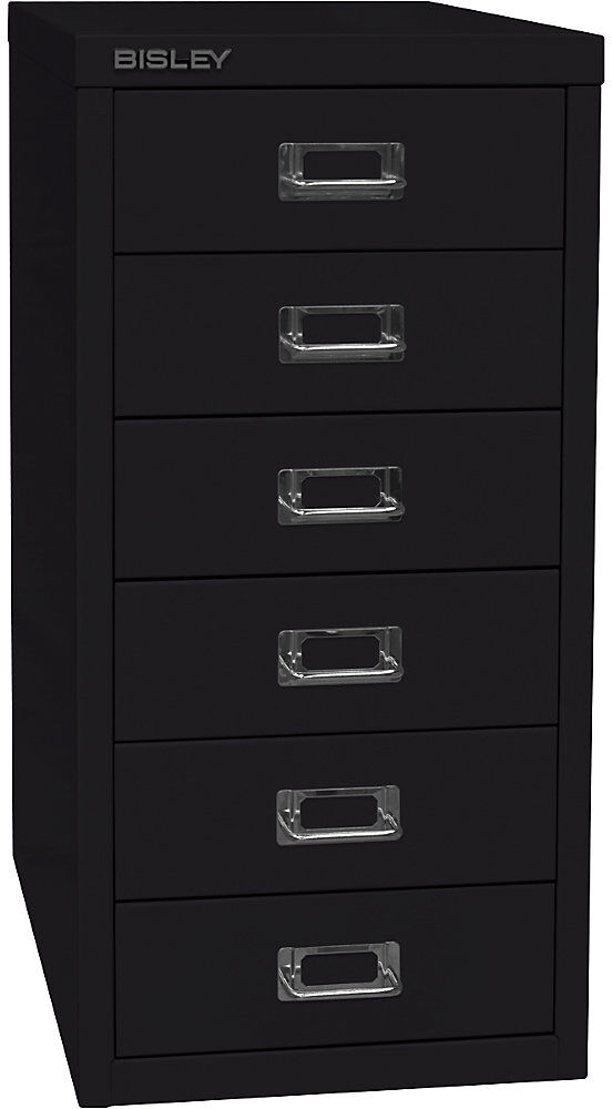 MultiDrawer™ 29er Serie, DIN A4, 6 Schubladen, schwarz BISLEY