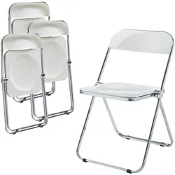 En.Casa, Stühle, Klappstuhl Pornainen 4er Set Weiss (4x)