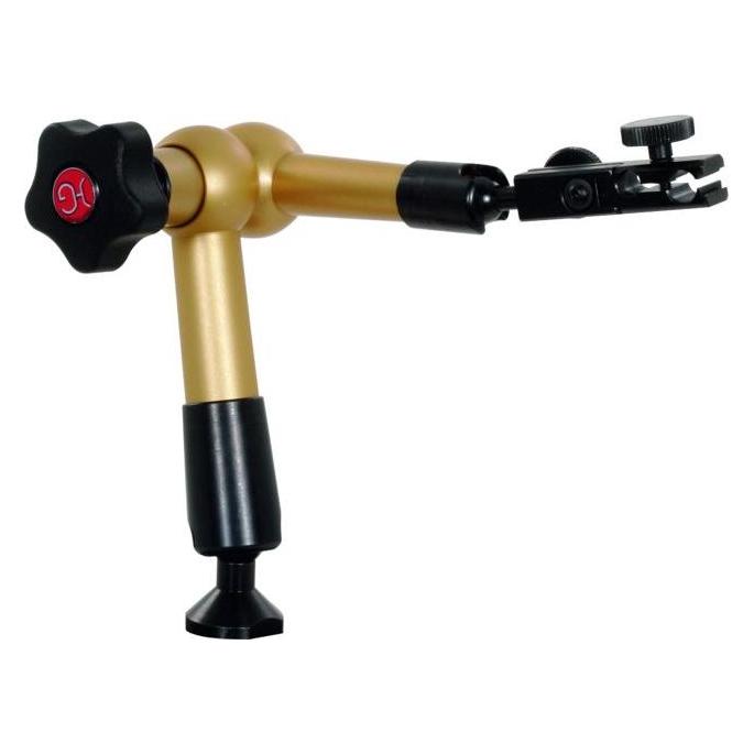HG Hydraulisches Messstativ-Gestänge (ohne Fuss) mit mechanischer Feineinstellung am Uhrenhalter, Au (22 cm) (108400)