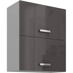Küchen Hängeschrank 60 Hochglanz Grau Küchenzeile Küchenblock Küche Grey Bianca