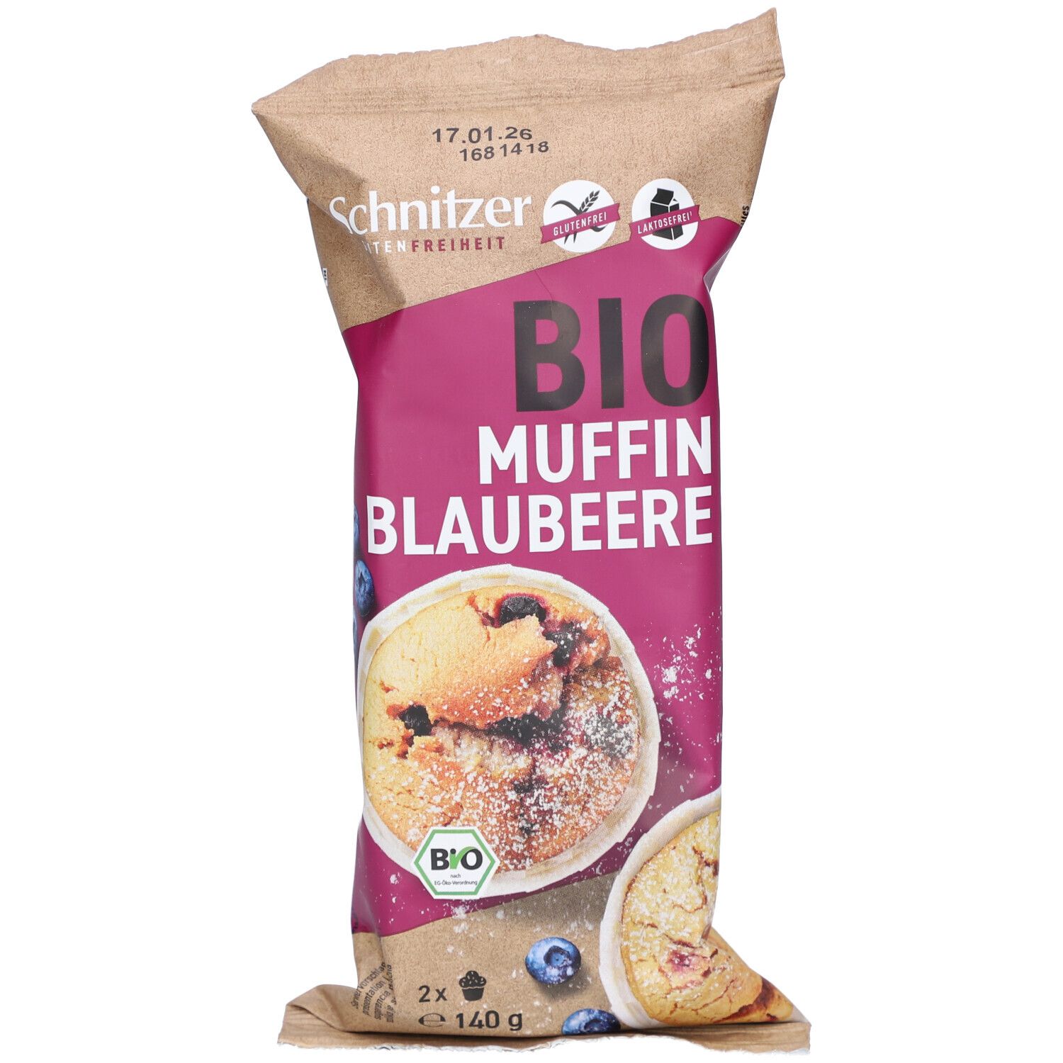 Schnitzer Bio Muffin Blaubeere 2 x 140 g Futter
