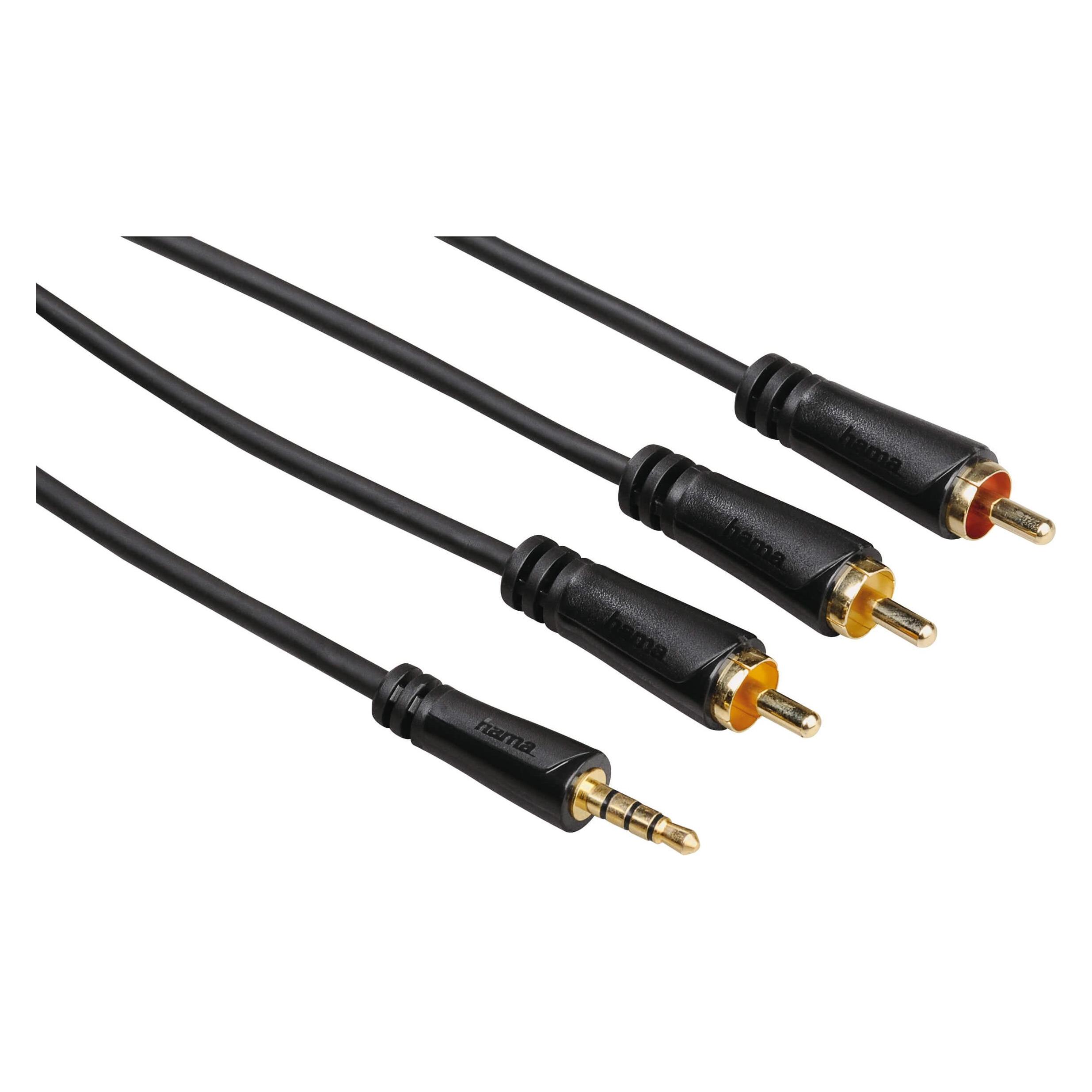 Hama Klinken-Cinch-Kabel (3 m, AUX Kabel, Cinch Kabel) (00122162)