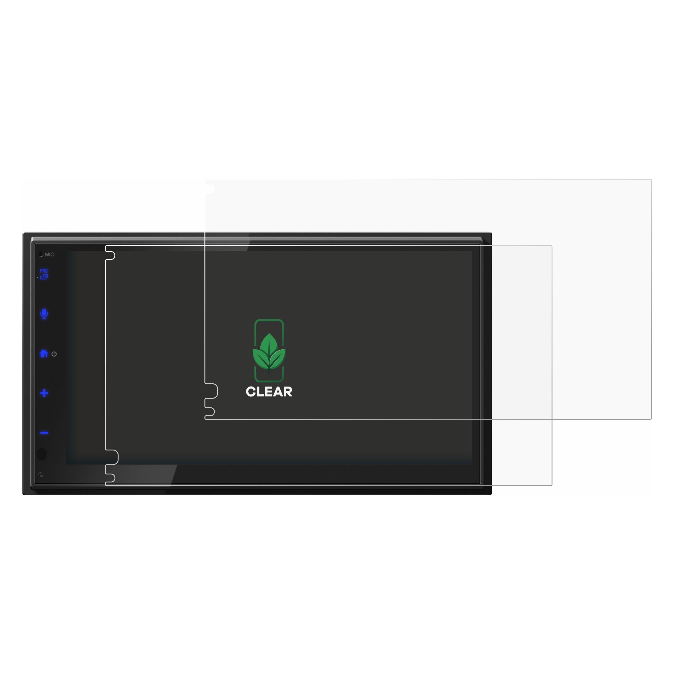 ScreenLeaf Schutzfolie für JVC KW-593BT Displayschutz Display Schutz Folie Klar Transparent (6164989)