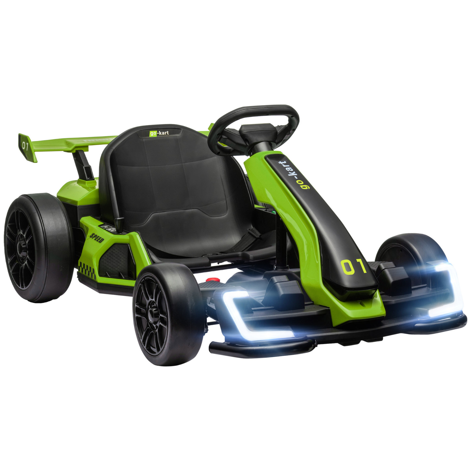 HOMCOM Elektrische Go-Kart voor Kinderen met Driftfunctie en 2 Motoren, Maximaal 12 km/u