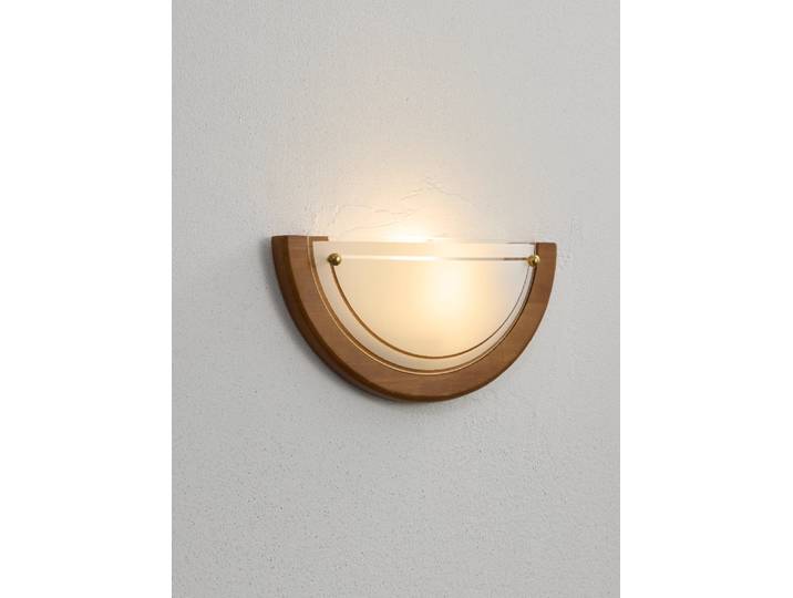 Vintage bois massif verre appliques couleur noyer Bauhaus rétro applique salon chambre chevet applique murale décoration intérieure lampe