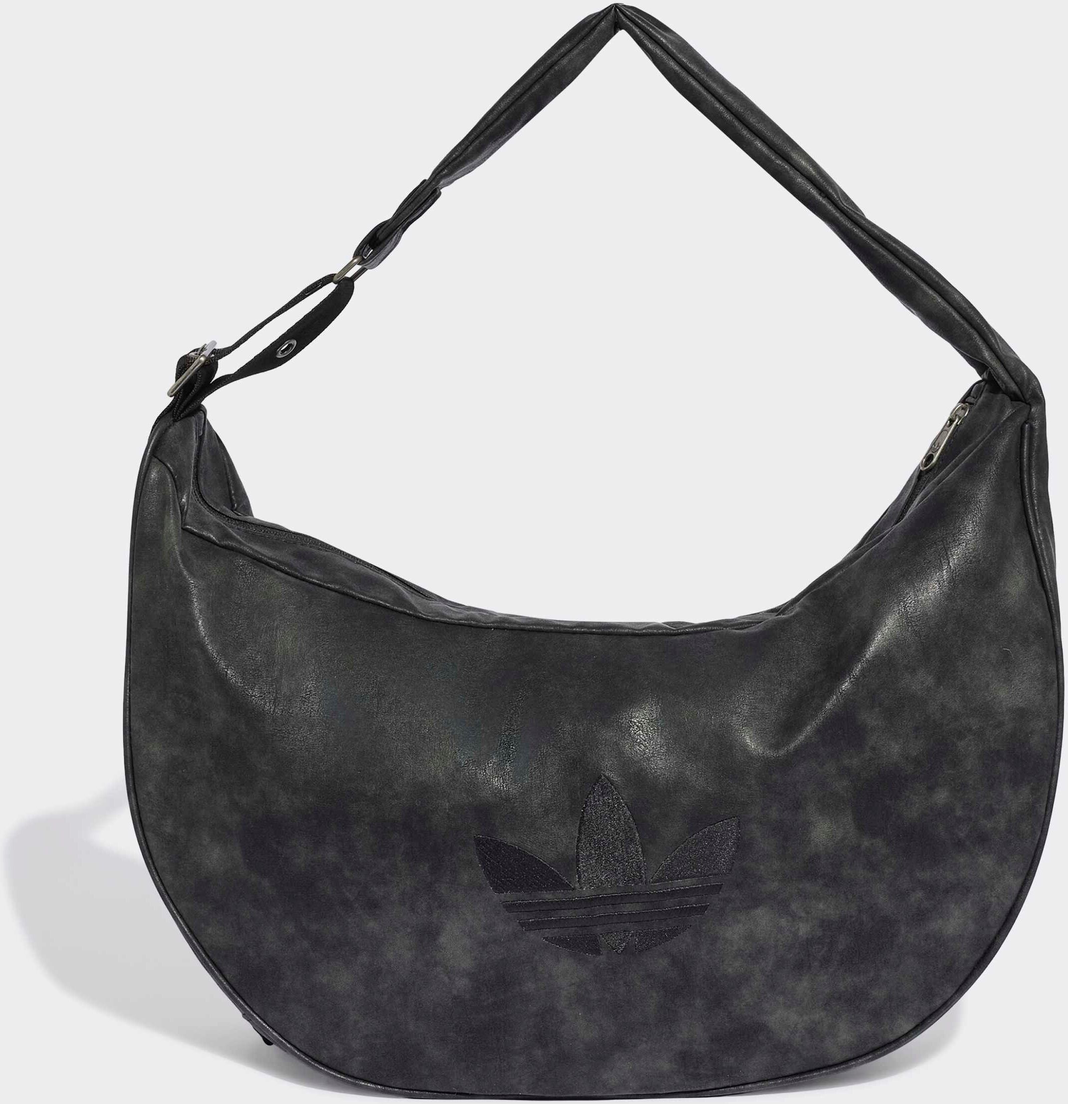 Sporttasche ADIDAS ORIGINALS "MOON PU NIETEN", Damen, schwarz, Obermaterial: 100% Polyurethan, Taschen Sporttasche schwarz Einheitsgröße
