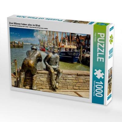 CALVENDO Puzzle Zwei Männer haben alles im Blick | 1000 Teile Lege-Größe 64 × 48 cm Foto-Puzzle für glückliche Stunden