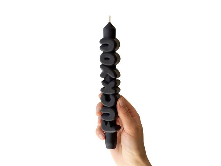 Kerze Taper candle F*CK YOU schwarz