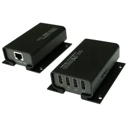 Exsys EX-1444 Network transmitter & receiver Schwarz Netzwerk-Erweiterungsmodul, KVM Switch, Schwarz