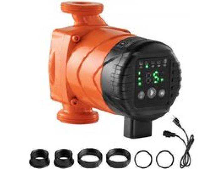 VEVOR LPS25-4BP/130 Zirkulationspumpe, Umwälzpumpe aus Gusseisen, 42 LPM, 4 m maximale Förderhöhe, Warmwasser-Zirkulation, Gewindeanschluss, Rückschlagventil, leiser Betrieb, für Heizungsanlage zu Hause
