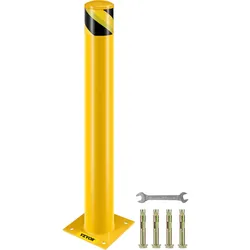 VEVOR 91,4 cm Parkplatz-Sicherheitspoller Parkschrankenpfosten, 20 x 20 cm Parkbarriere Parkpfosten, Parkpfosten Verkehrsstraßenröhre Stange, Geeignet für Innen- und Außenbereiche, Parkplätze