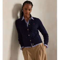 Polo Ralph Lauren für Damen. 211972104004 Marineblauer Cardigan aus Wolle und Kaschmir (S), Lässig, Klassisch