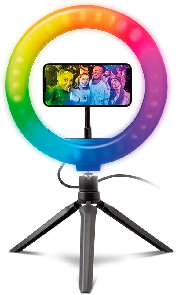 Tripod Ring Light - Multifarvet LED - SBS - Sort