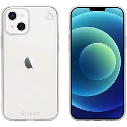 Muvit Pack Coque Recycletek + Verre Trempe Iphone 13 (Apple iPhone 13), Smartphone Hülle, Transparent