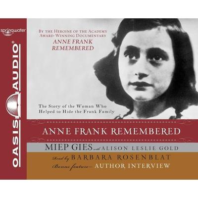 Anne Frank Remembered - Miep Gies,Alison Leslie Gold, CD, 9781598595239