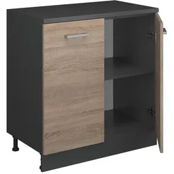 Vicco, Kommode + Sideboard, Kommode unter Schräge Rion, Sonoma, 80 x 81.6 cm ohne Schräge mit 2 Türen (80 x 46 x 81.60 cm)
