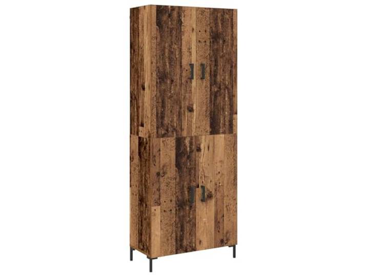 HGFDVCMR Highboard 2-teilig Altholz-Optik 69,5x34x180 cm Holzwerkstoff Flexibles Standregal in Altholz-Optik für Wohnzimmer und Essbereich, mit Türen und Regalen für ordentliche Aufbewahrung.