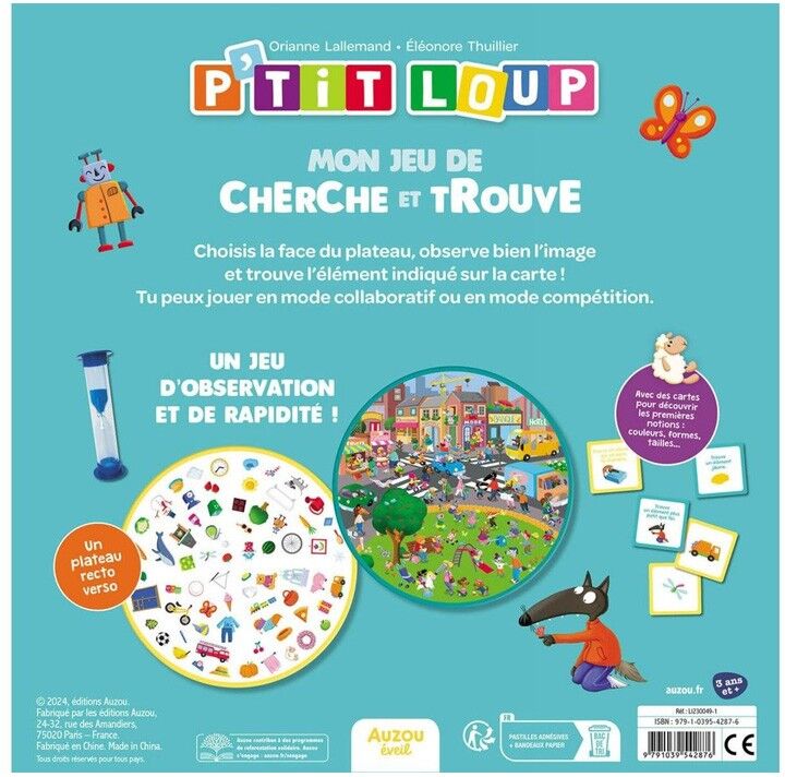 P'tit loup : Mon jeu de cherche et trouve - Auzou