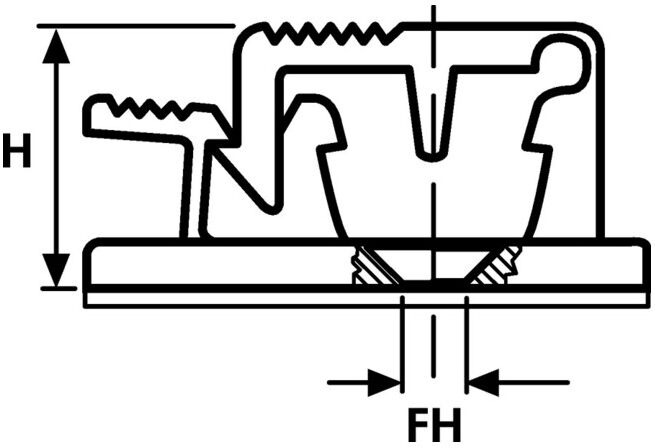 Hellermann Tyton Support adhésif ASI Clip ASI-HIR-NA-D1 Naturel (150-11294)