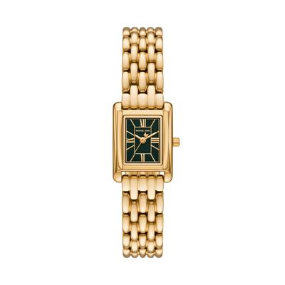 Quarzuhr MICHAEL KORS "Essex", gold (gelbgoldfarben, grün), Armbanduhren, Damen, Quarzuhr, Armbanduhr, Edelstahlarmband, analog