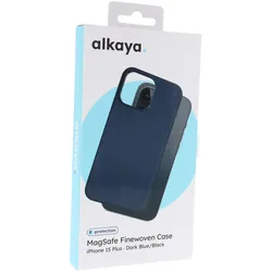 alkaya. LUCID MagSafe kompatible Finewoven Schutzhülle für iPhone 15 Plus – Dunkelblau