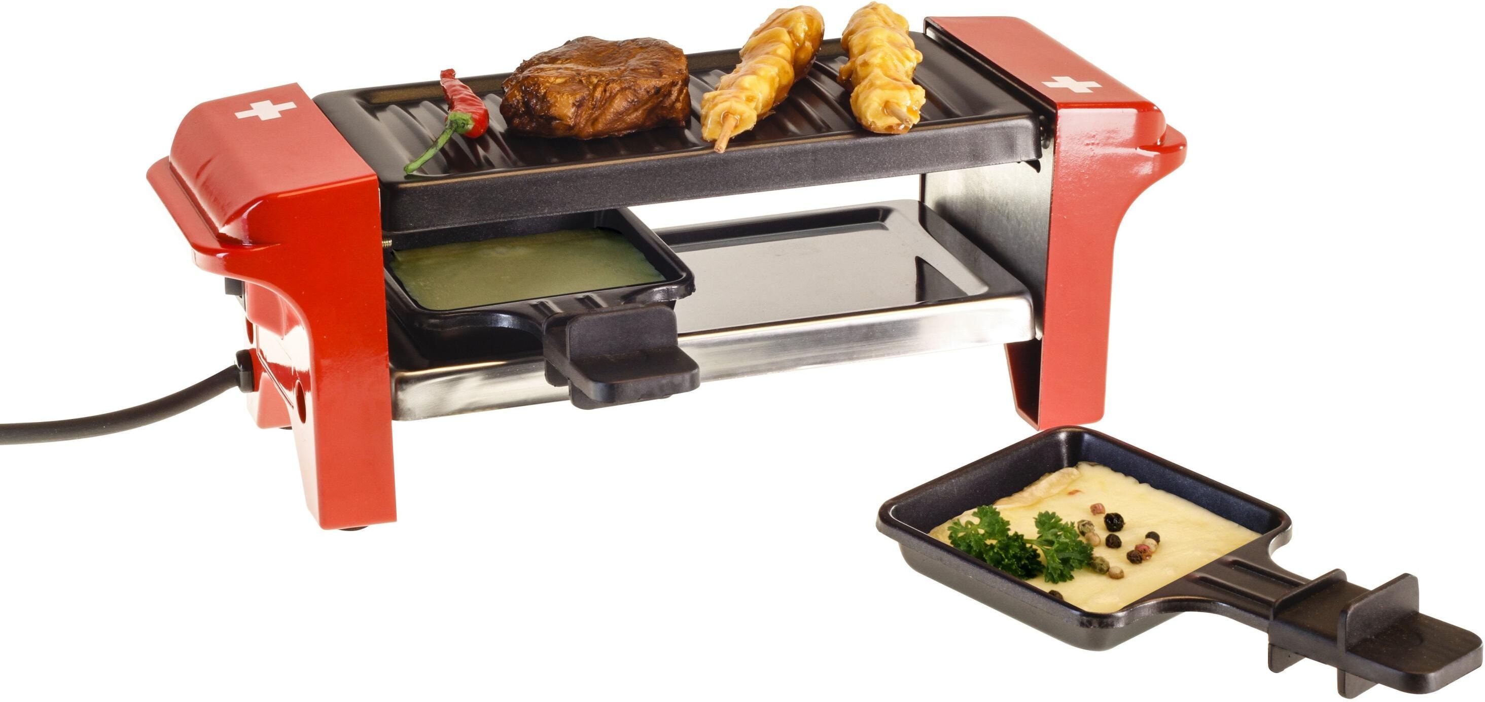 NOUVEL Raclette "Nouvel CH-Kreuz, 2 Personen", rot (rot, schwarz), Raclettes, Raclette rot, schwarz Einheitsgröße