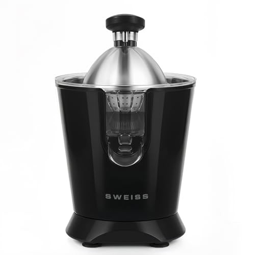 SWEISS ZEST9 Professionele elektrische citruspers, 160 W, zwart