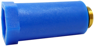 U.S.H, Bielefeld USH Baustopfen 025018 1/2", blau, Messinggewinde