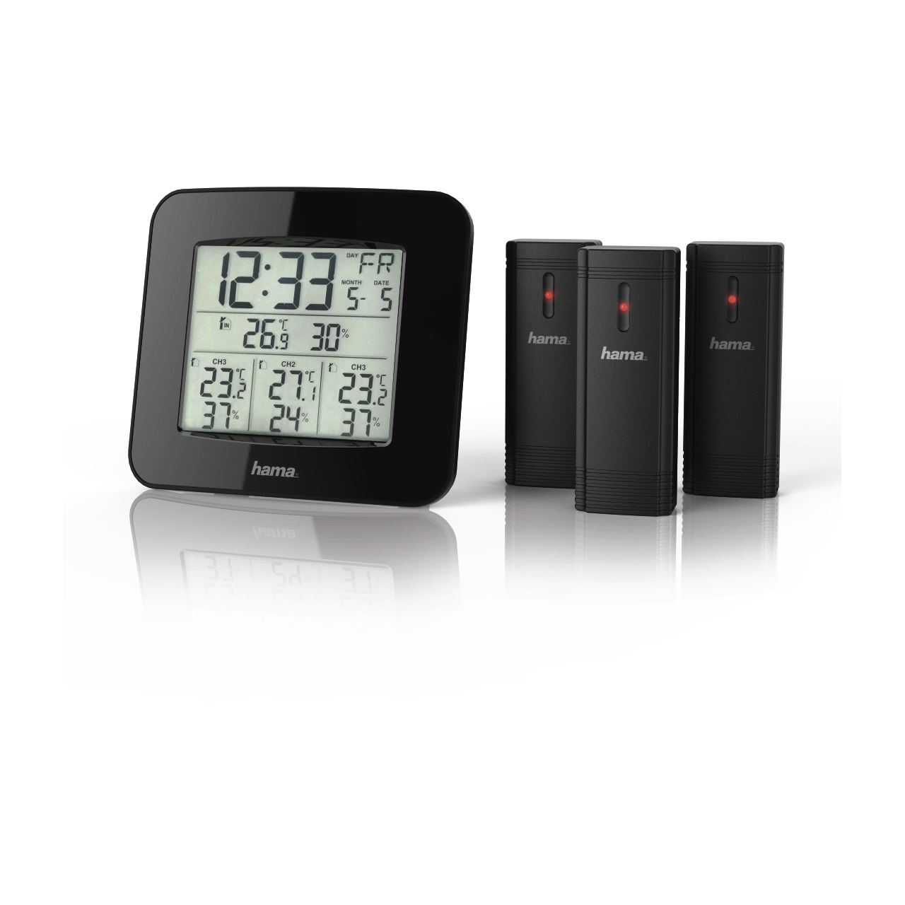 HAMA EWS-Trio Wetterstation schwarz (00186311)