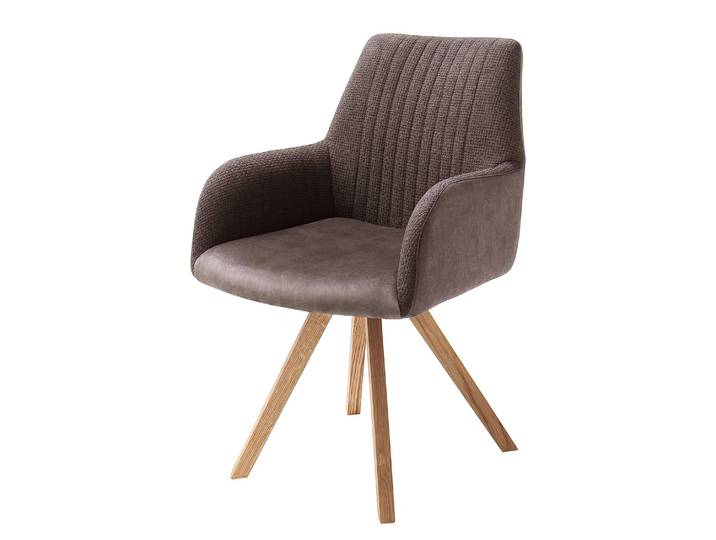 Drehbarer Armlehnenstuhl Ondes 59 x 87 x 61cm Braun