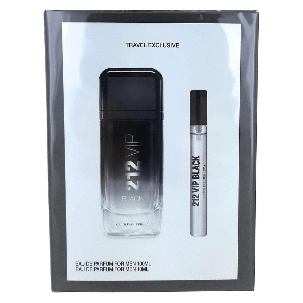 Carolina Herrera 212 Vip Black Travel Set for Men Eau De Parfume Spray (Parfum Set) (CH65170684)