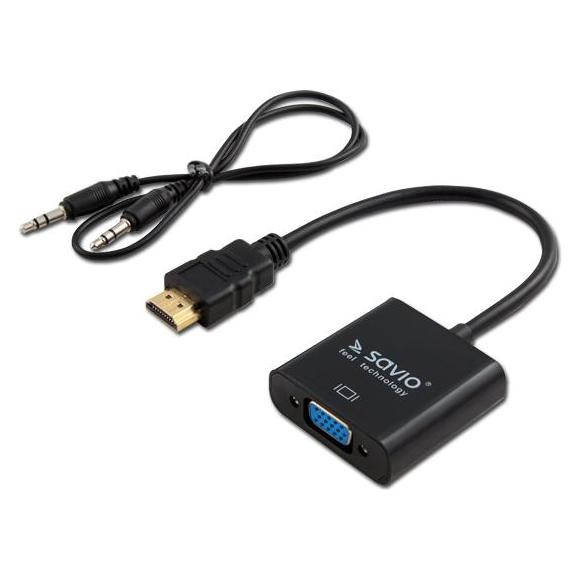 Savio CL-23/B - videoadapter - HDMI / (HDMI) (CL-23/B)