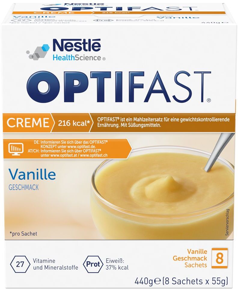 Optifast home Creme Vanille Pulver 8x55 g