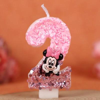 Uplift Treasures Cute Minnie Style Number Birthday Cake Candle 2