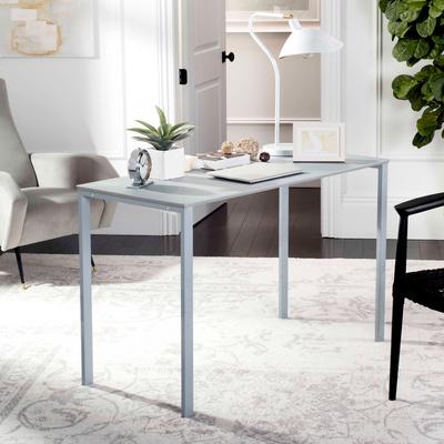 SAFAVIEH Dalit 47.2-Inch Iron Writing Desk, Grey, Modern