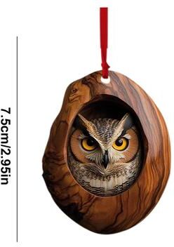 Inspired Finds Cute Acrylic Animal Christmas Tree Pendant 2025 Holiday Hanging Ornament owl