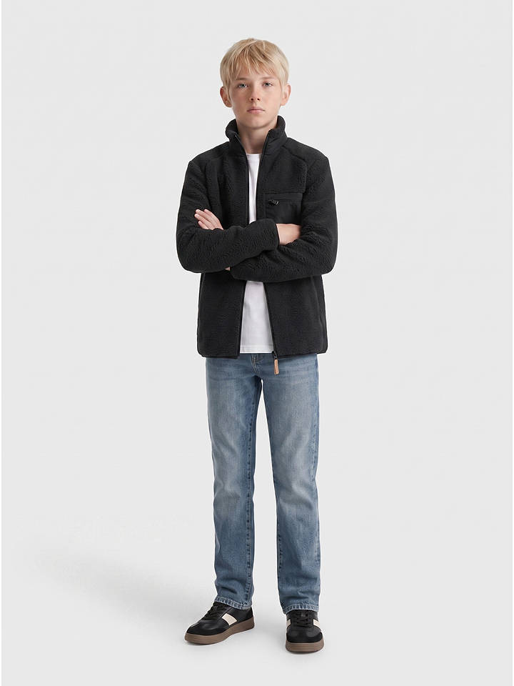 ONLY & SONS Junior Fleecejacke "Dallas" in Schwarz - 176
