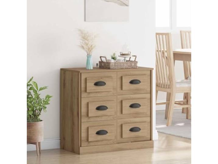 HEFZGDB Klassisches Sideboard Artisan-Eiche 70x35,5x67,5 cm aus Holzwerkstoff mit glatter Oberfläche und zeitlosem Design bietet viel Stauraum für Alltagsgegenstände, eignet Sich zur