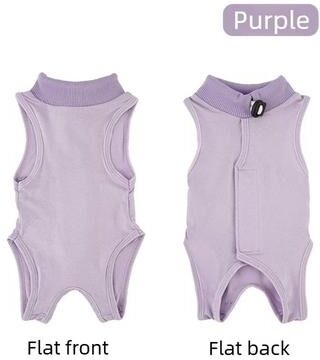 Uplift Essentials Soft Breathable Cat Recovery Suit For Post Surgery Care & Wound Protection purple s