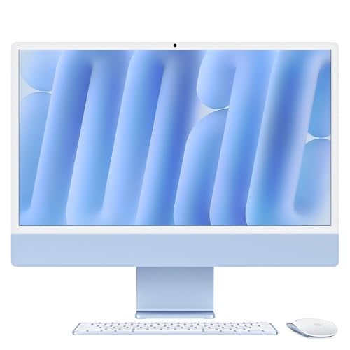 Apple iMac 24 inch All-in-one desktop met M4-chip, 16GB RAM, 512GB SSD, Blauw