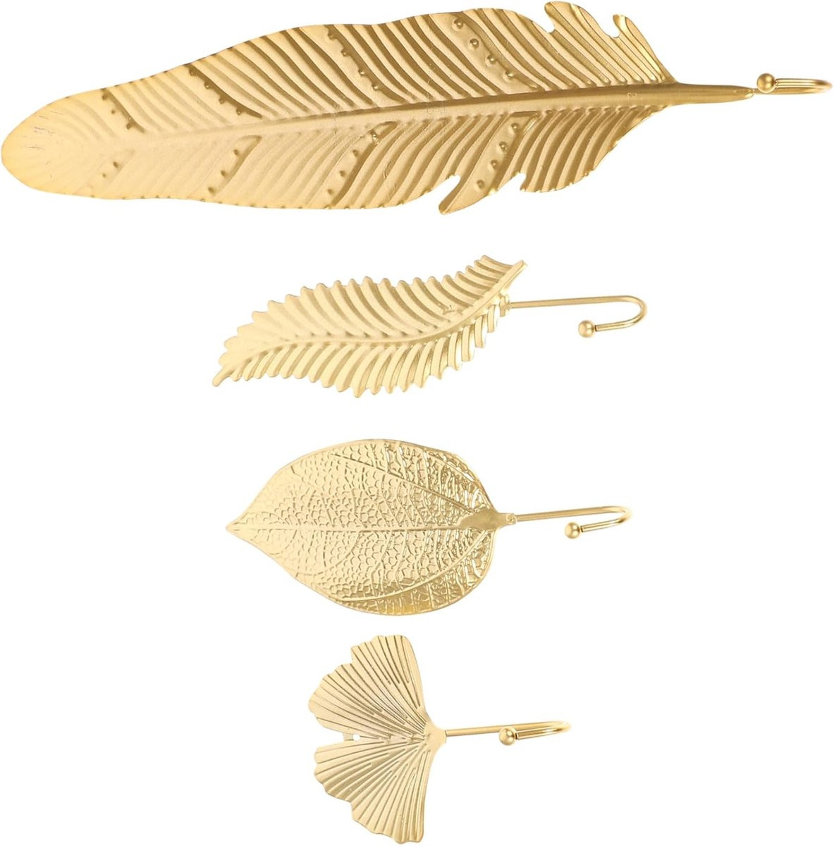 Goudkleurige decoratieve wandhaken van ijzer, 19 cm