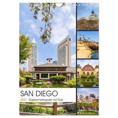 SAN DIEGO Küstenmetropole mit Flair (Wandkalender 2027 DIN A4 hoch), CALVENDO Monatskalender
