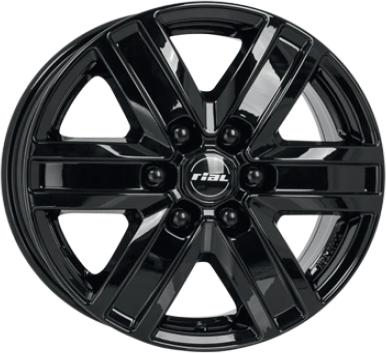 Rial Transporter Black Gloss 7x17 ET 57 6/130 Alufelge Schwarz
