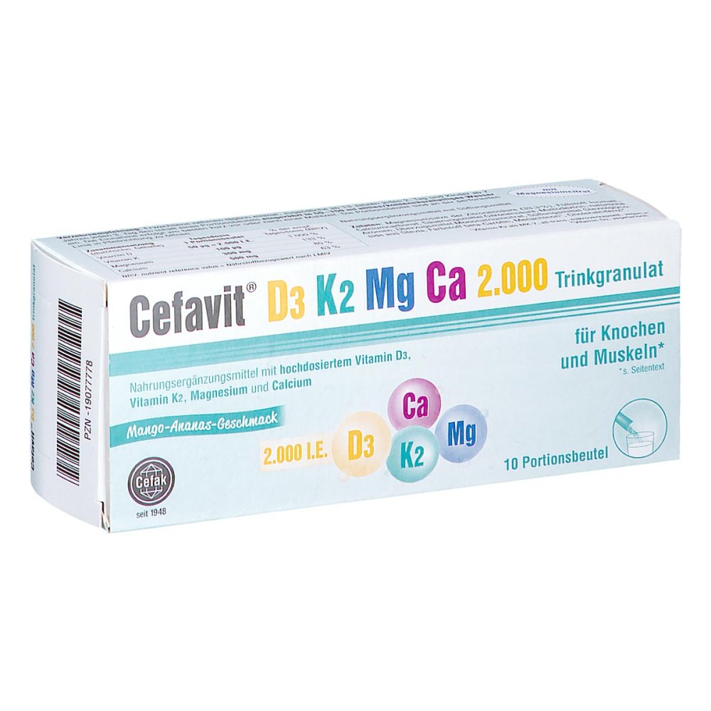 Cefak KG Cefavit D3 K2 Mg Ca 2.000 Trinkgranulat 19077778