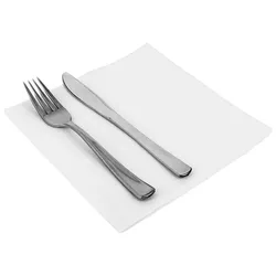 MONOUSO - Papierservietten 40x40cm 2-lagige Weiß (50 Stück)
