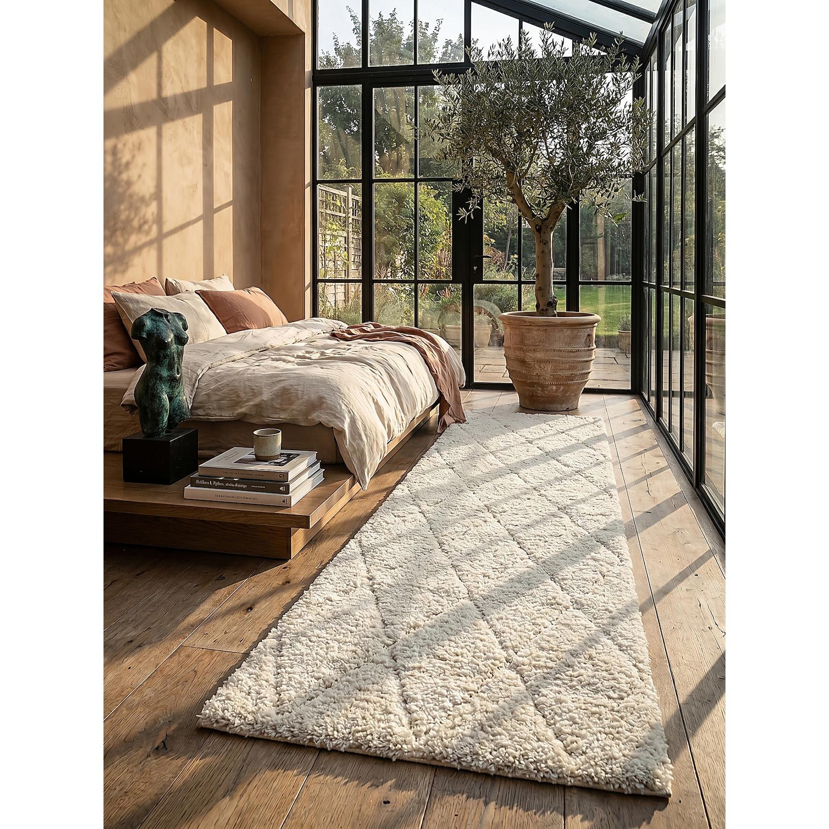 Shaggy-Teppich Pflegeleicht Creme 80x150 cm - ATRIO Kadima Design